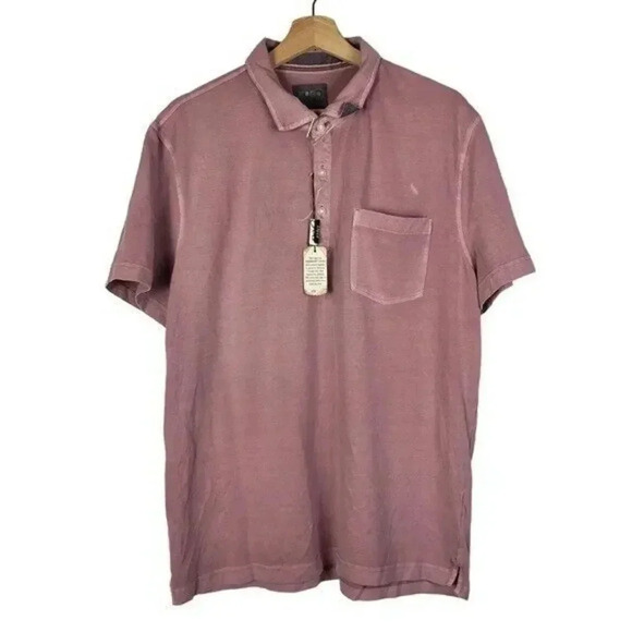 Jos A Bank Washed Dyed Purple Short Sleeve Polo XL - Picture 1 of 4
